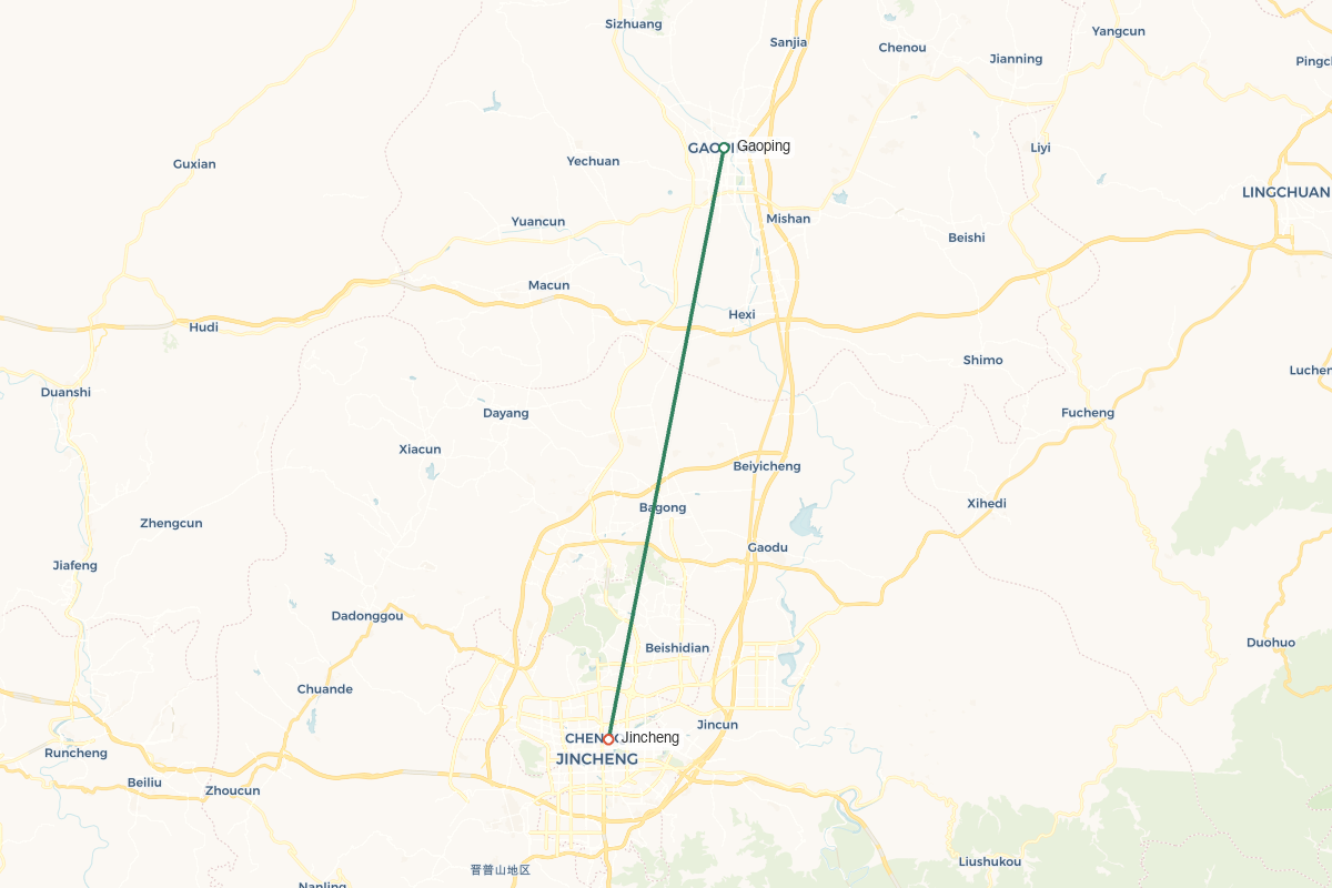 Shanxi · Mind-Body Wellness Reset – 10 Days 9 Nights route map